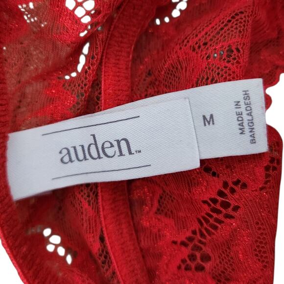 Auden Lace Bralette – Red Longline with Cutout - Picture 2 of 7